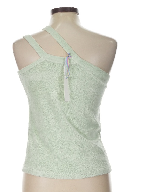 Nwt Dannijo X Revolve Mint Green Terry Cloth Asymmetric Tank Top - Size L — image 7 of 8